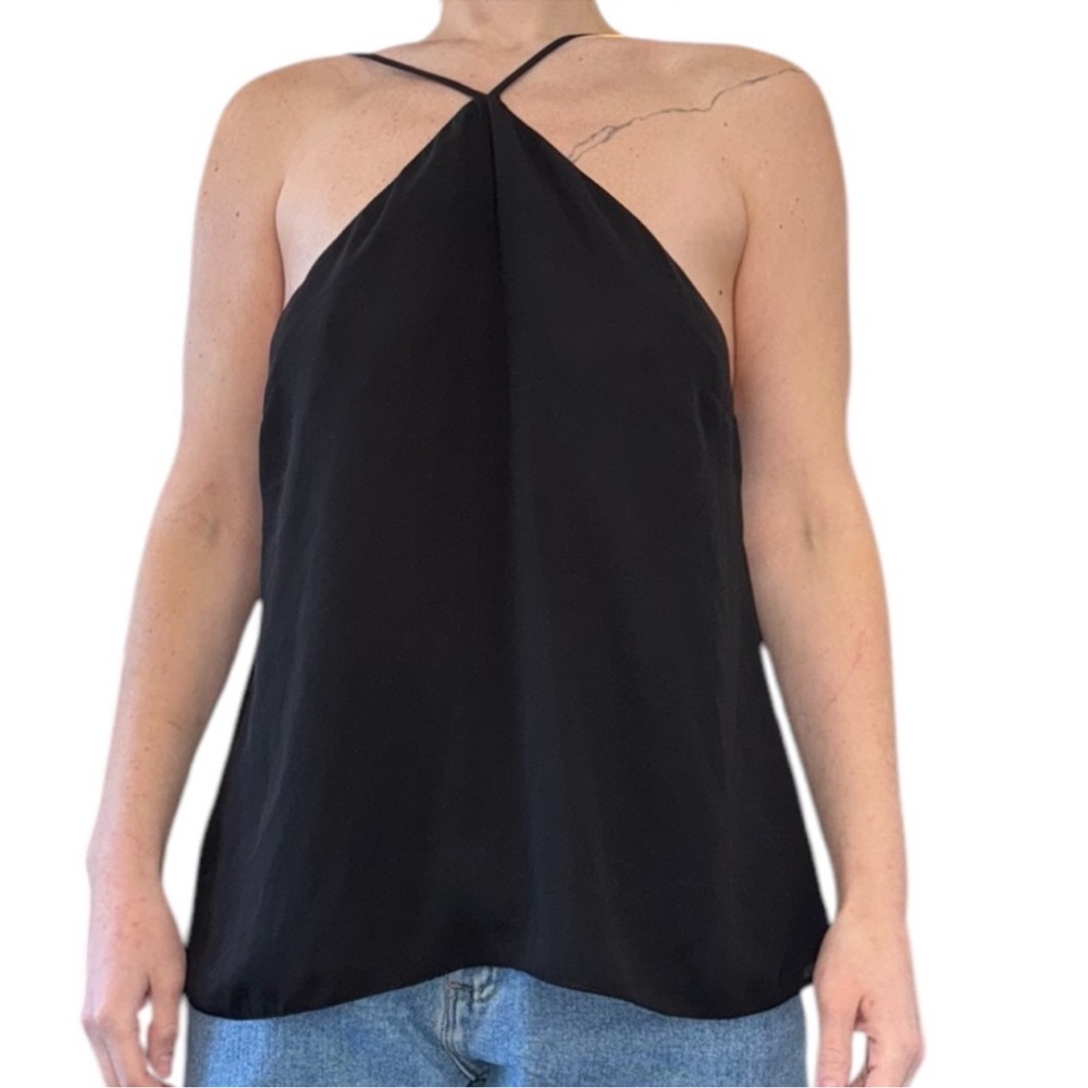 Black Halter Neck Women's Tank Top